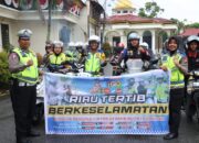 Walaupun di Guyur Hujan Club Motor Tetap Semangat Menggelorakan Tertib Berlalu Lintas dan Cooling System Jelang Pemilu 2024