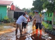 Kapolres Rohil Cek 21 Lokasi TPS yang Terendam Banjir