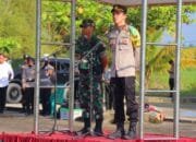 Deklarasikan Sinergitas dan Netralitas Pemilu Damai, Polres Rohil dan Kodim 0321 Rohil Gelar Apel Bersama