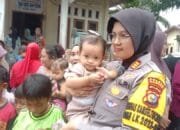 Usung Tema Polwan Peduli, Kasat Lantas Kampar Berbaur Bersama Anak-Anak Dalam Trauma Healing