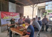 Melalui Jumat Curhat Satbinmas Berikan Himbauan Pemilu Damai Pada Masyarakat Muara Uwai