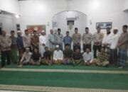 Melalui Shalat Magrib Berjama’ah di Masjid Syekh Kualo Rokan, Polsek TPTM Sampaikan Pesan Kamtibmas Jelang Pemilu