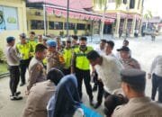 Jelang Pemungutan Suara Pemilu 2024, Polres Kampar Menggelar Gartibplin Kepada Seluruh Personil