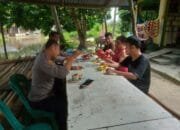 Waka Polsek Tapung Tinjau Lokasi Banjir Sekaligus Cooling System Pemilu Damai 2024