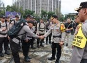 Apel Kesiapan dan Pengecekan Kelengkapan PAM TPS di Pimpin Langsung Kapolresta Pekanbaru