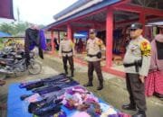 Polsek Kempas Sambangi Warga di Pasar, Ajak hadir ke TPS dan Jangan Golput