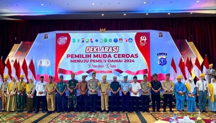 Deklarasi Pemilu Damai Generasi Z di Hadiri Kapolresta Pekanbaru