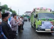 Kapolres Kampar Hadiri Pelepasan Pendistribusian Logistik Pemilu Untuk Dapil 5 dan 6