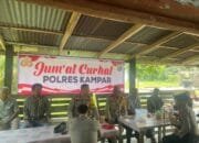 Kapolres Kampar Melalui Kasat Binmas Gelar Jum’at Curhat di Kuok