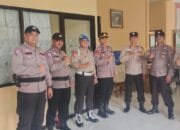 Pelaksanaan Apel Personil Pengamanan Polsek Hulu Kuantan Dalam Rapat Pleno Pemilu Tahun 2024 di PPK Kecamatan Hulu Kuantan