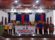 Dalam Program Minggu Kasih, Personil Polsek Tambusai Utara Dengarkan Keluh Kesah Jema’at Gereja BNKP Torganda