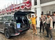 Polres Kuansing Kawal Ketat Pengamanan Pergeseran Hasil Penghitungan Suara Pemilu 2024 ke Kantor KPU Provinsi Riau