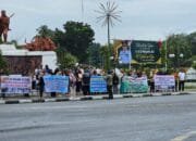 Dit Intelkam Polda Riau Melaksanakan Pemantau Cipkon Pada Aksi Damai Penyelenggara Pemilu 2024