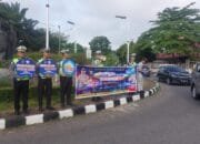 Satlantas Polresta Pekanbaru Gelorakan Kamseltibcarlantas Dalam Ops Keselamatan LK 2024