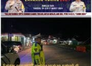 Patroli Blue Light Satgas Preventif Polres Kuansing Pada Operasi Keselamatan Lancang Kuning 2024
