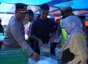 Pastikan Rasa Aman Bagi Masyarakat, Kapolres Rohul Bersama PJU Giat Patroli dan Pengamanan Pasar Ramadhan 1445 H