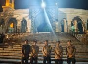 Dalam OTRLK-24, Polres Rohul PAM Shalat Tarawih di Islamic Center