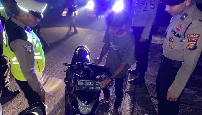 Sat Lantas Polres Kuansing Gelar Patroli dan Penertiban Knalpot Tidak Sesuai Spesifikasi