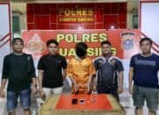 Tim Mata Elang Sat Res Narkoba Polres Kuansing Berhasil Ungkap Kasus Penyelundupan Narkotika Jenis Sabu