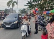 Kompi 2 Siaga Polres Rokan Hilir Patroli dan Pengamanan Bazar Ramadhan