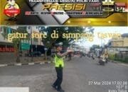 Sat Lantas Polres Kuansing Gelar Patroli Sore dan Pengaturan Lalin di Pasar Ramadhan