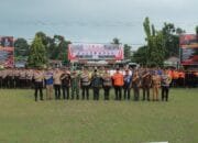 Polres Kampar Gelar Apel Kesiapsiagaan Karhutla 2024 Tingkat Kabupaten Kampar