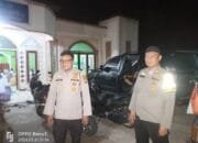 Polsek Pangean Lakukan Pengamanan Shalat Taraweh di Masjid Duratul Nasihin Desa Sako