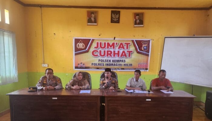 Jumat Curhat Polsek Kempas, Sampaikan Himbauan Mudik Lebaran 2024