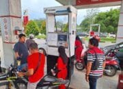 Polres Kuansing Lakukan Pengecekan Pendistribusian dan Penyaluran BBM di SPBU Kebun Nenas Desa Jake
