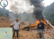 Tim Gabungan Polres Kuansing dan Polsek Hulu Kuantan Lakukan Pengecekan Terhadap Aktivitas PETI di Desa Lubuk Ambacang