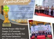 Kapolres Kampar Terima Penghargaan dari Kapolda Riau