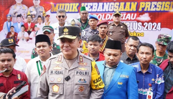Kapolda Riau Lepas Rombongan Mudik Kebangsaan Presisi 2024