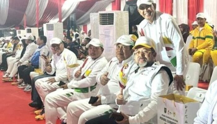 Bupati dan Ketua Umum KONI Rohul Hadiri Opening Ceremony Porwil Sumatera XI Riau 2023
