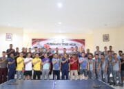 Polres Kuansing Gelar Turnamen Tenis Meja Memeriahkan HUT Bhayangkara ke-78