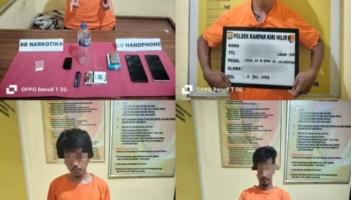 Suami Istri dan 2 Pelaku Narkoba Ditangkap Polsek Kampar Kiri