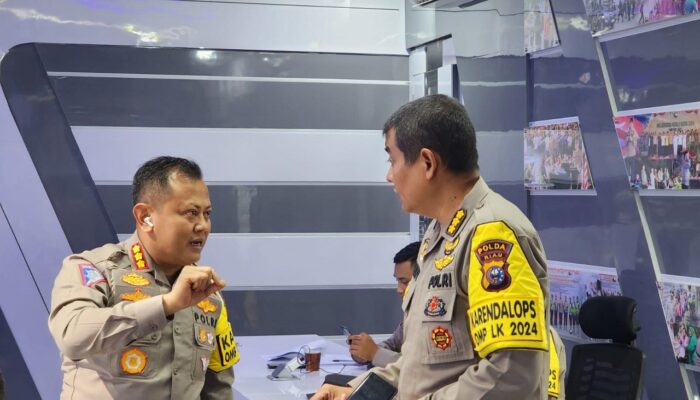 Dirlantas Polda Riau KBP Taufiq Lukman Nurhidayat, S.I.K., M.H Pimpin Anev harian Posko Satgas OMP LK 2024