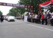 Tim Cooling System dan Tim Brigade Polwan Ditlantas Polda Riau Sukseskan Giat Kirab Pilkada Riau 2024