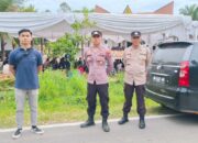 Personel Gabungan Polres dan Polsek Rayon III Amankan Kampanye Tatap Muka dan Dialogis Paslon Cabup-Cawabup di Kecamatan Inuman