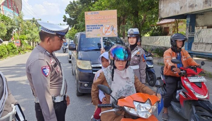 Tekan Angka Kecelakaan Tim Satgas Preemtif Edukasi Pengendara Tertib Lalu Lintas dan Jaga Kamtibmas