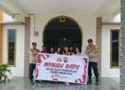 Personil Polsek Kunto Darussalam Giat Minggu Kasih Bersama Puluhan Jema’at Gereja GPDI Dusun Pecandang