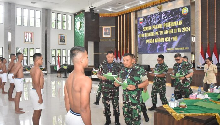 Danrem 031/WB Pimpin Sidang Parade Calon Bintara PK TNI AD Gelombang 2 TA 2024