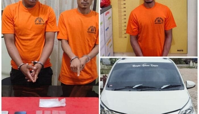Dipimpin IPDA Jones Berhasil Ungkap Kasus Peredaran Narkotika Jenis Sabu, 3 Tersangka Diamankan