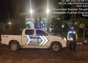 Patroli Dini Hari Sat Lantas Polres Kuansing Pantau Arus Lalu Lintas dan Daerah Rawan Kecelakaan Serta Banjir