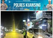 Sat Lantas Polres Kuansing Patroli Blue Light Dalam Rangka Operasi Keselamatan Lancang Kuning LK 2025
