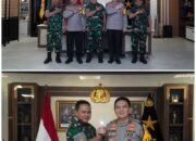 Perkuat Sinergitas TNI-Polri, Danrem 031/WB Dampingi Pangdam I/BB Kunjungi Polda Riau
