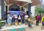 Minggu Kasih Sat Reskrim Polres Kuansing Berbagi Sembako di Gereja GBI KNCC Teluk Kuantan