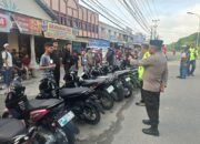 Polsek Bukit Raya Gelar Patroli Asmara Subuh, 21 Motor Berknalpot Brong Disita