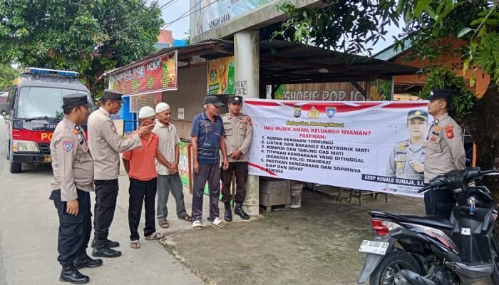 Sat Binmas Polres Kampar Imbau Warga Jaga Keselamatan saat Mudik Lebaran