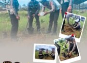 Sat Lantas Polres Rohul Laksanakan Penanaman Pohon, Dukung Program Kapolda Riau Untuk Penghijauan
