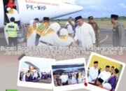 Bupati Anton Lepas 56 JCH Kloter 9 di Bandara Tuanku Tambusai